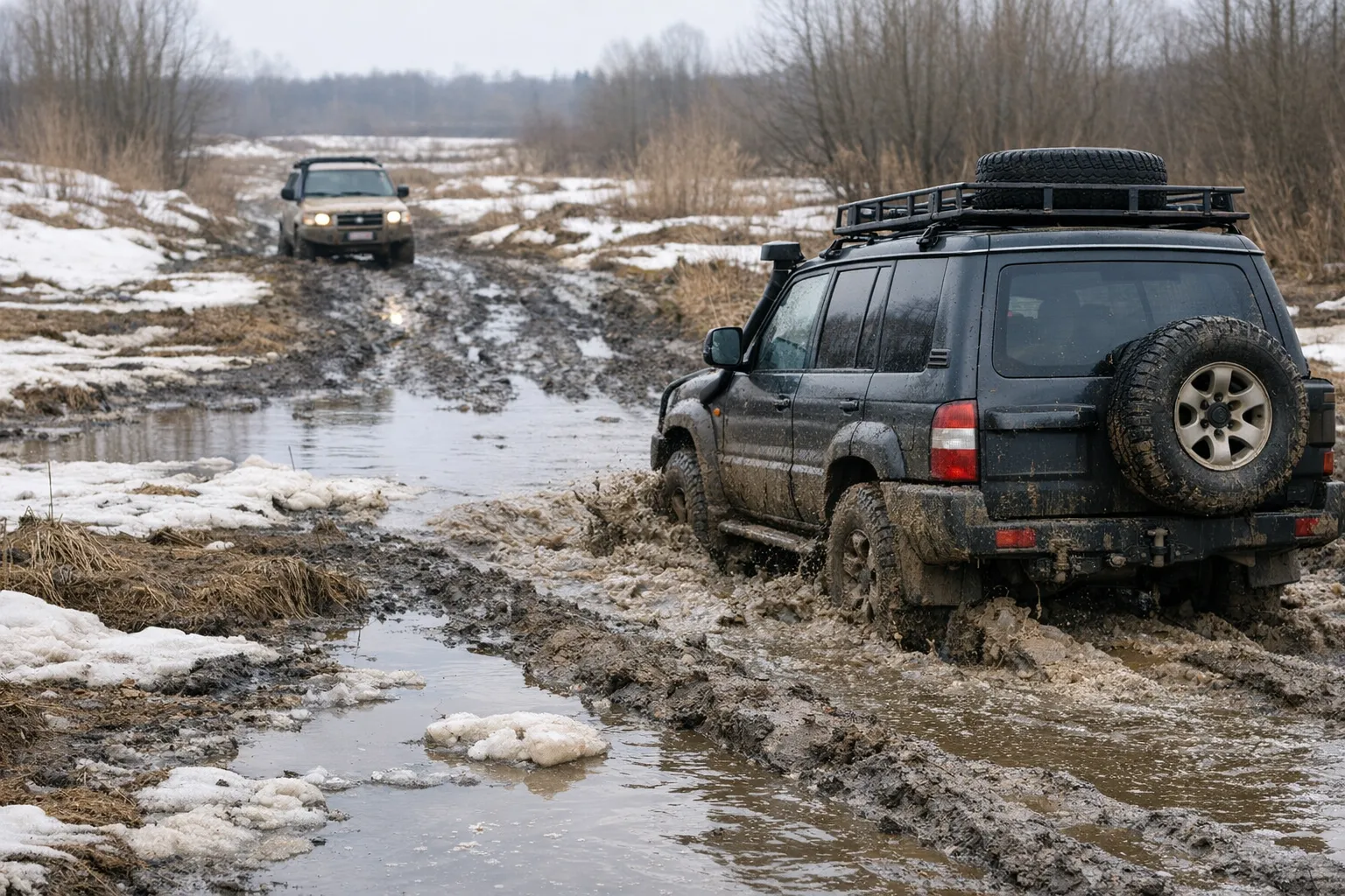 Polskie bezdroża w czasie roztopów - jak zaplanować bezpieczną wyprawę 4x4