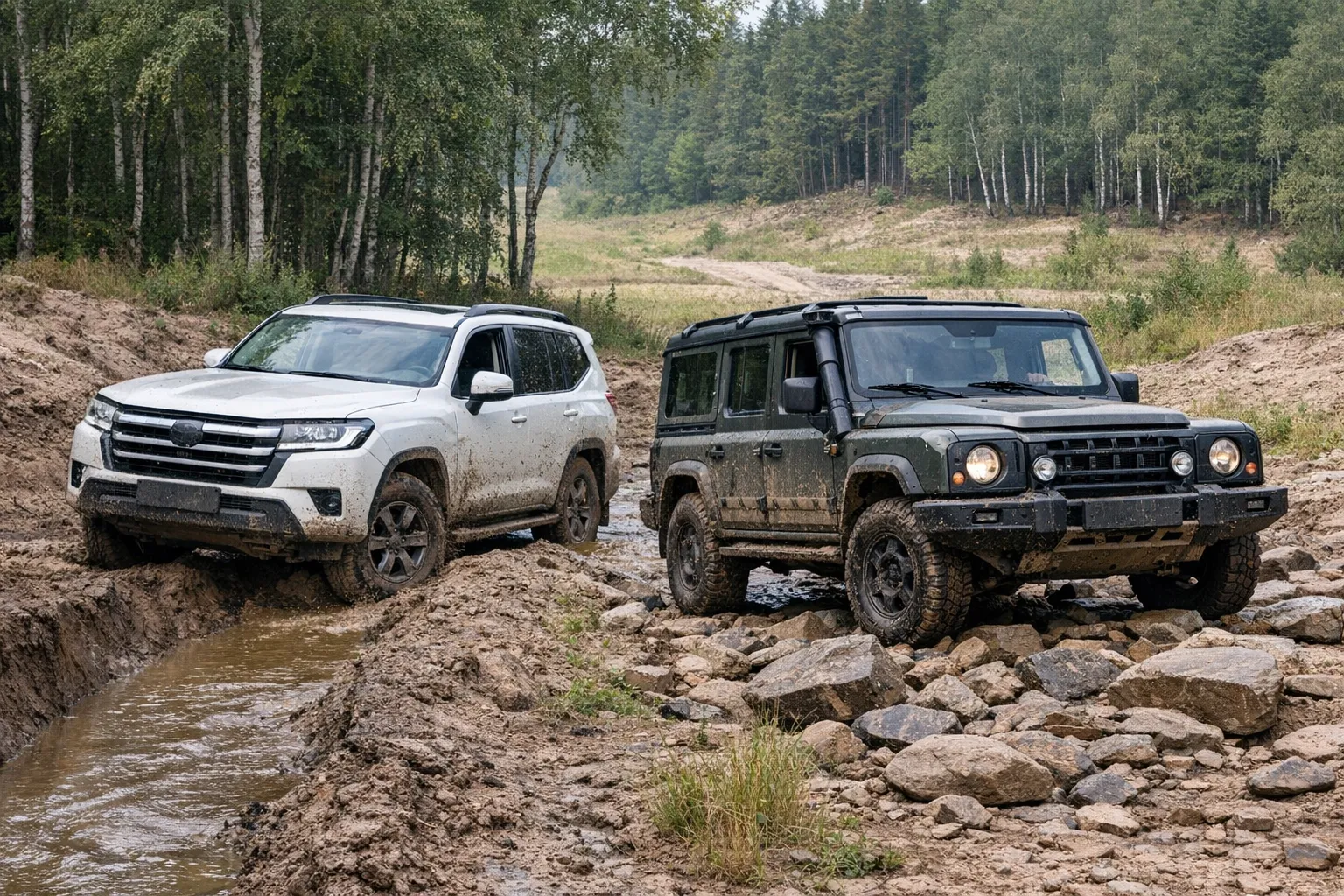 Toyota Land Cruiser 250 kontra Ineos Grenadier w prawdziwym terenie